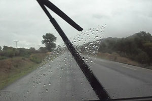 Even the windscreen wiper struggled to 